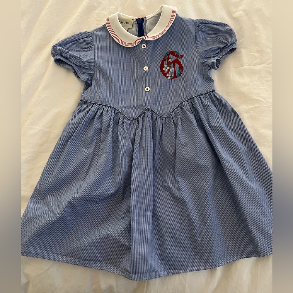 Gucci 100% cotton collared dress